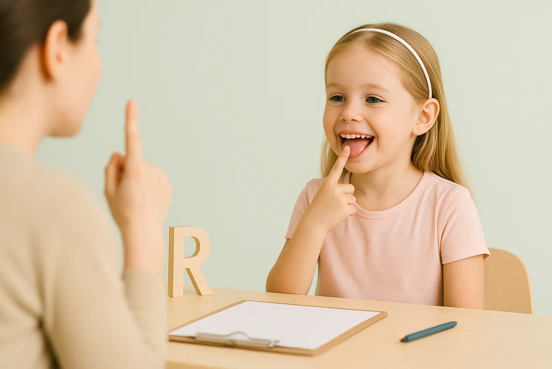 Logopädische Therapie mit einem Kind